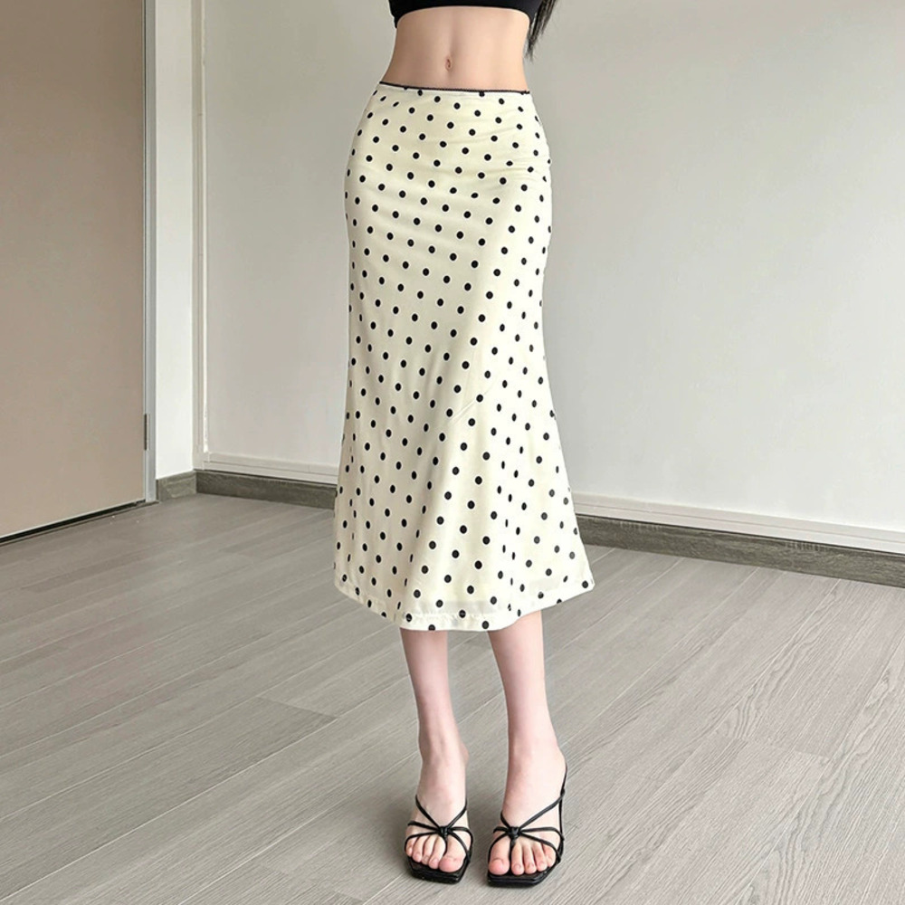 Zara Spring Polka Dot Dress Waist Cinching Heightening